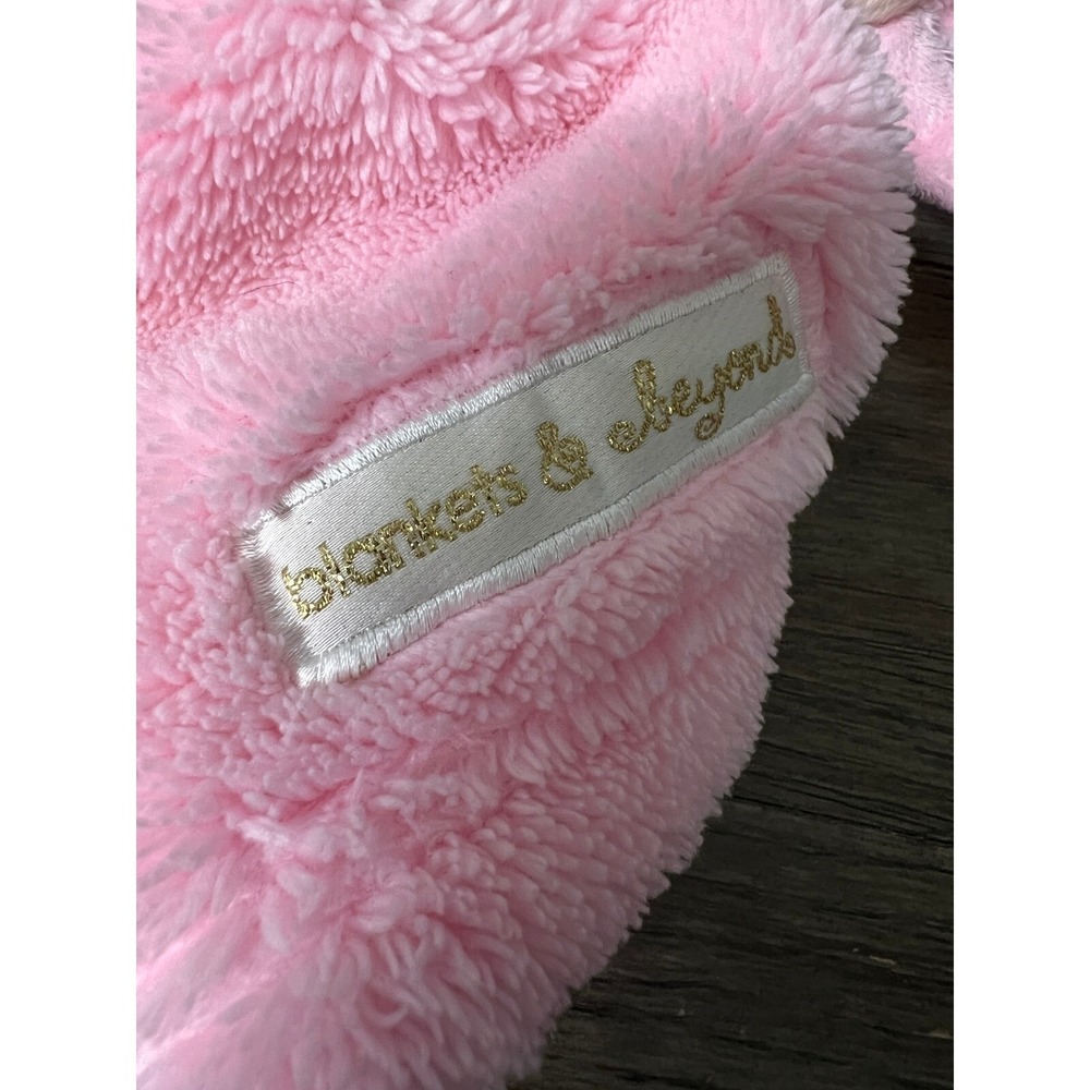Blankets & Beyond Pink Plush Doll Lovey‎ Security Blanket Toy - Picture 4 of 6